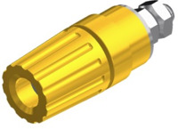 Polklemme, 4 mm, gelb, 30 VAC/60 VDC, 35 A, Schraubanschluss, vernickelt, PKI 11