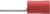 Isolierter Gabelkabelschuh, 0,3-1,42 mm², AWG 22 bis 16, rot