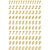 Buchstaben-, Zahlen-Etiketten, 0-9, 8 mm, Druckschrift kursiv, gold, 208 Stück