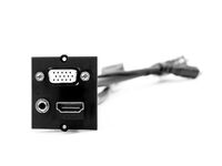 Module w/VGA, 3.5mm & HDMI 917.226, Black Wall Outlets