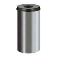 Safety waste paper bin, stainless steel