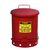 Safety disposal can made of sheet steel