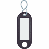 Schlüsselanhänger Kunststoff mit S-Haken schwarz