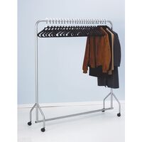 Complete cloakroom system - with rail, hangers and discs