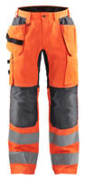 High Vis Bundhose 1552 mit Stretch High Vis orange/mittelgrau