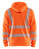 High Vis Kapuzensweatshirt 3565 mit Reißverschluss orange - Rückseite