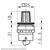 OKJR5K Georg Schlegel Potentiometer-Antrieb quadratisch, OKTRON-JUWEL