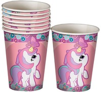 Pack de 8 Vasos Unicornio 10 cm T.Única