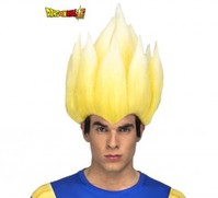 Peluca de Saiyan Vegeta de Dragón Ball en caja para hombre Universal Adulto