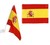Banderín de España de 30x45 cm. para el coche T.Única