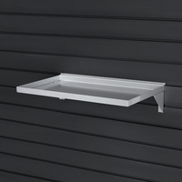 FlexiSlot® Shelf / Tray for Slatwall System, with 2 supports