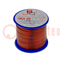 Coil wire; double coated enamelled; 0.9mm; 0.25kg; -65÷200°C
