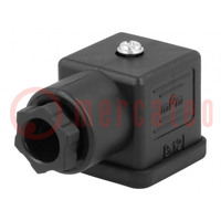 Connector: valve connector; plug; form A; 18mm; female; PIN: 3; mPm