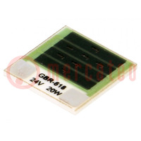 Resistor: thick film; heating; glued; 28.8Ω; 20W; 12.7x12.7x1mm