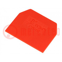 Záró lemez; piros; Szél: 1mm; poliamid; -25÷100°C; ZG-G10