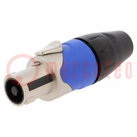 Plug; loudspeaker; female; PIN: 4; for cable; 30A; 133V; zinc alloy