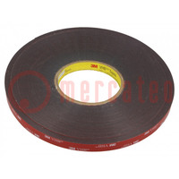 Tape: fixing; W: 12mm; L: 33m; Thk: 600um; acrylic; 93°C,max.149°C
