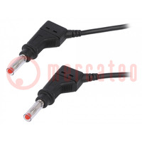 Connection cable; 32A; banana plug 4mm,both sides; Len: 1m; black
