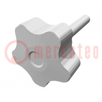 Knob; Ø: 40mm; Ext.thread: M8; 45mm; H: 27mm; technopolymer PP