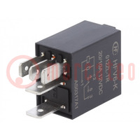 Relay: electromagnetic; SPDT; Ucoil: 12VDC; 30A; automotive; 124Ω