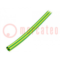 Krimpkous; zonder lijm,flexibel; 2: 1; 9,5mm; L: 10m; geel-groen