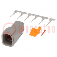 Conector: conducto-conducto; enchufe; macho; DTM; para conducto