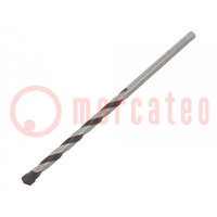 Drill bit; for concrete; Ø: 6.5mm; Ø: 1/4"; L: 150mm; metal; blister