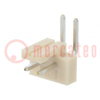 Socket; wire-board; male; DF1; 2.5mm; PIN: 2; THT; on PCBs; 250V; 3A