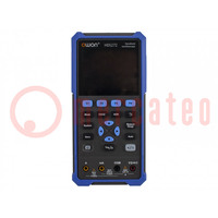 Handheld oscilloscope; 40MHz; 8bit; LCD 3,5"; Ch: 2; 250Msps; 8kpts