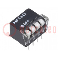 Switch: DIP-SWITCH; Poles number: 4; OFF-ON; 0.0025A/24VDC; Pos: 2