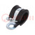 Fixing clamp; ØBundle : 13mm; W: 15mm; steel; Cover material: EPDM