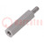Screwed spacer sleeve; 18mm; Int.thread: M2,5; Ext.thread: M2,5