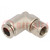 Push-in fitting; angled; -0.99÷20bar; nickel plated brass