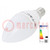 LED lamp; neutral white; E14; 220/240VAC; 600lm; P: 7W; 200°; 4000K