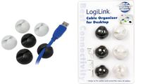 LogiLink Kabel-Clip, selbstklebend, in weiß & schwarz (11112395)