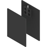 Produktbild zu SOLIDO 80/HELM takarósapka készlet szerelősínhez/távtartó/H/G előlap, fekete