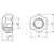 Skizze zu DIN 985/ 8 M16 zincato Dado autobloccante forma bassa con inserto poliammide