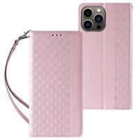 Magnetband-Hülle für Samsung Galaxy S23+ Flip Wallet Mini Lanyard Stand Pink