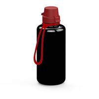Artikelbild Drink bottle "School" clear-transparent incl. strap, 1.0 l, black/red