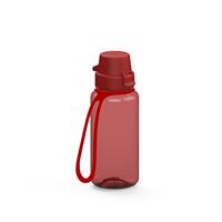 Artikelbild Trinkflasche "School", 400 ml, inkl. Strap, transluzent-rot/rot