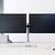 DURABLE Dual-Monitorarm mit Tischklemme, für 2 VESA Bildschirme 21-27", 360° drehbar, neigbar, höhenverstellbar, silber