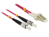 DeLOCK LC - ST, 3m InfiniBand/fibre optic cable Violet