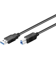 Alcasa USB A - USB B 0.25m USB Kabel 0,25 m USB 3.2 Gen 1 (3.1 Gen 1) Schwarz