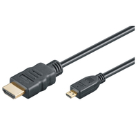 M-Cab HDMI Hi-Speed Kabel w/E - A/microD - 4K/60Hz - 1.5m - schwarz