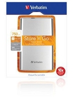 Verbatim 750GB Store 'n' Go USB 3.0 HDD disque dur externe 750 Go Argent