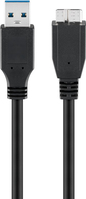 Goobay 95734 USB-kabel 0,5 m USB 3.2 Gen 1 (3.1 Gen 1) USB A Micro-USB B Zwart