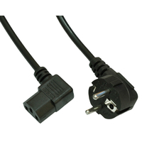 Akyga AK-PC-02C kabel zasilające Czarny 1,5 m CEE7/7 IEC C13