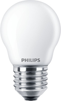 Philips Filament-Kerzenlampe, P45 E27, Milchglas, 25 W