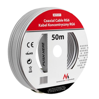 Maclean MCTV-571 kabel koncentryczny 50 m Biały