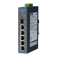 Advantech EKI-2706G-1GFP-AE Netzwerk-Switch Unmanaged L2 Gigabit Ethernet (10/100/1000) Power over Ethernet (PoE) Schwarz